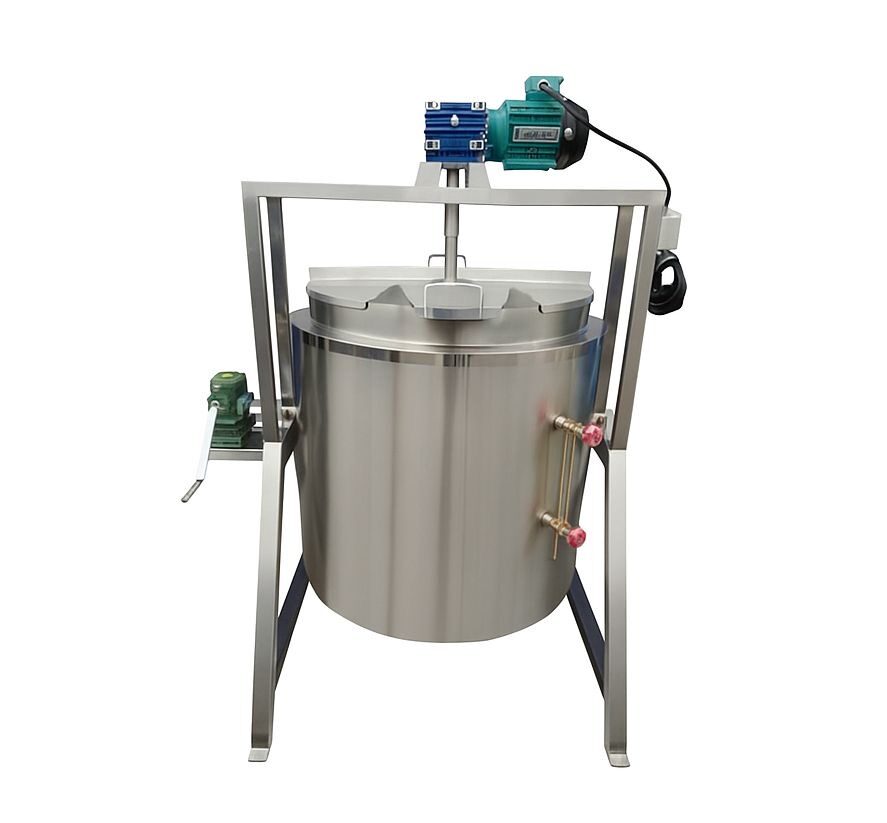 Marmita volcable con agitador