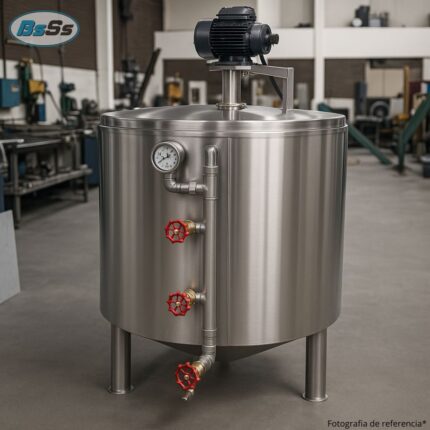 Pasteurizador lento 200 litros a vapor